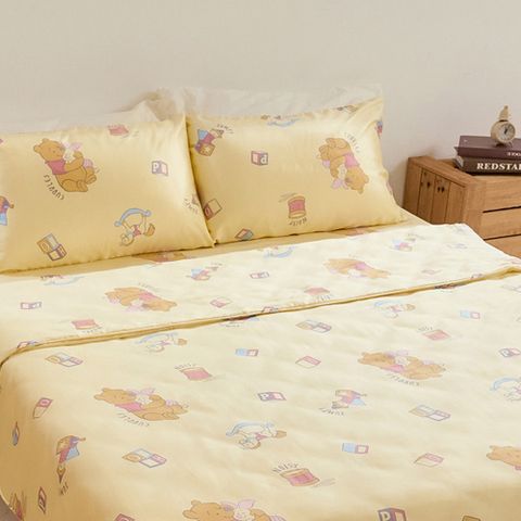小熊維尼玩耍100%天絲天絲薄被套-雙人