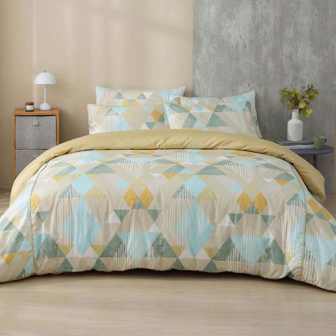 100%精梳棉 美國棉 奧狄斯 綠 雙人兩用被套