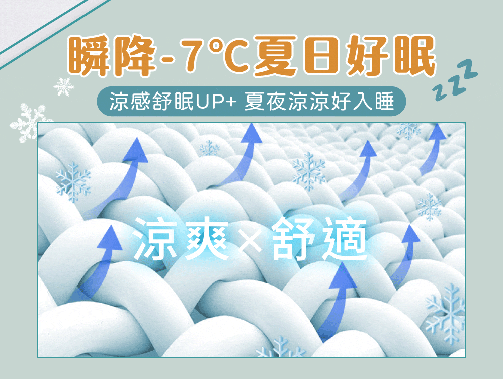 瞬降-7夏日好眠涼感舒眠UP+夏夜涼涼好入睡涼爽舒適