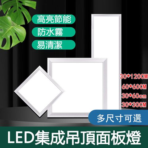30*60CM直發光面板燈 LED集成吊頂面板燈 衛生間燈 廚房鋁扣板燈 平板燈 吸頂燈 【36W白光】