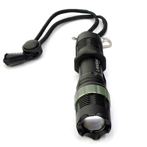 郎氏LANSHI鋁合金PMMA變焦透鏡CREE XRE-Q5強光LED手電筒A11(250流明/高低閃/有效250公尺