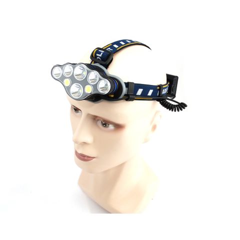 A-T076 LED頭燈八核套裝大全配鋰電*2+充電線