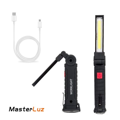 MasterLuz G32 USB充電 可折疊COB工作燈-帶磁鐵 筆夾款
