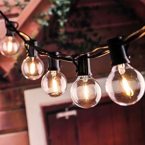 居家戶外露營氣氛佈置裝飾燈泡燈串G40 LED燈 25顆(總長:7.5m)玻璃燈泡/清亮透明光線優美/適合居家或店面擺設