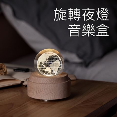 星球旋轉夜燈音樂盒