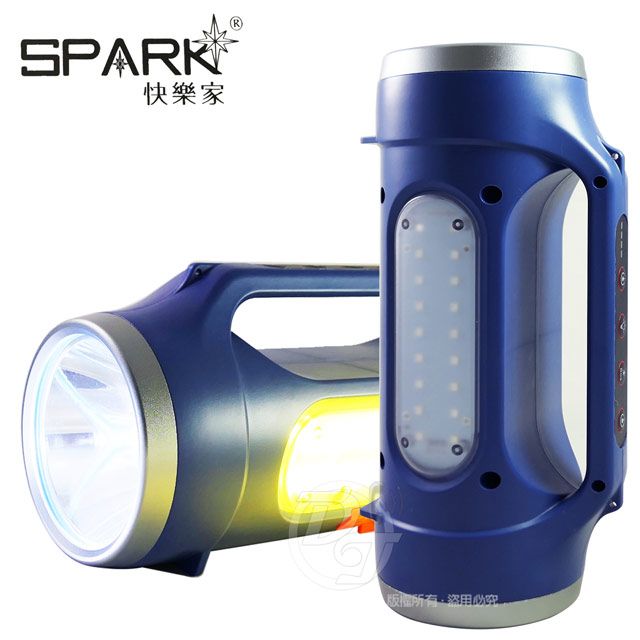 SPARK  雙主燈COB+T6多功能萬用照明燈 AF309  夜釣設計一機搞定