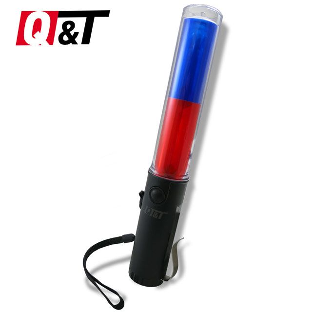  Q&T 充電式手電筒紅藍光交通指揮棒 SY-T8033 |高容量電池|尾端掛掛繩|