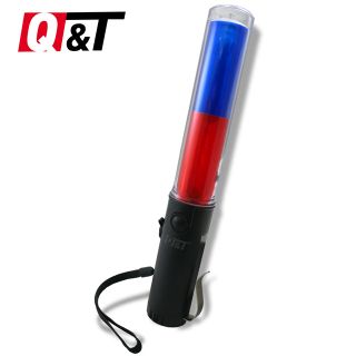 Q&T 充電式紅藍光手電筒交通指揮棒 SY-T8033