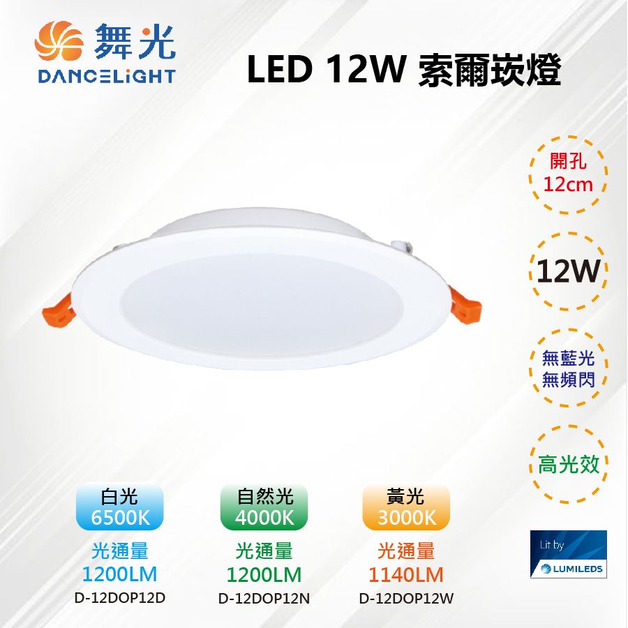 DanceLight 舞光 【-LED】12CM LED 12W 索爾崁燈 厚度3cm  LED-DOP12