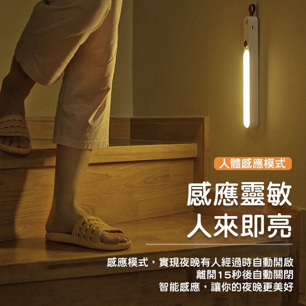 藻土屋 利百代USB充電雙模式Led磁吸式感應燈條LY-06D