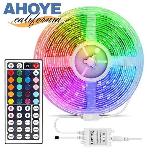 【Ahoye】RGB遙控調色LED燈條 5米(44鍵-300燈) 小夜燈