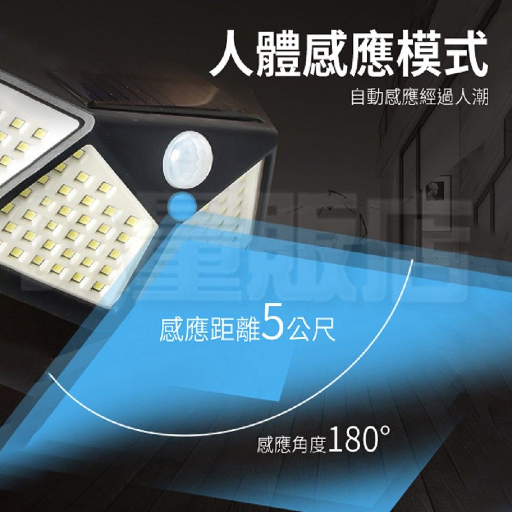  100LED 太陽能壁燈 戶外照明燈 人體感應燈 露營燈 庭院燈 車庫燈