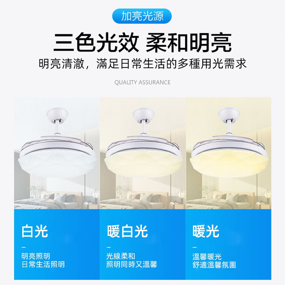 加亮光源三色光效 柔和明亮明亮清澈,滿足日常生活的多種用光需求QUALITY ASSURANCE白光暖白光暖光明亮照明光線柔和溫馨暖光日常生活照明照明同時又溫馨舒適溫馨氛圍