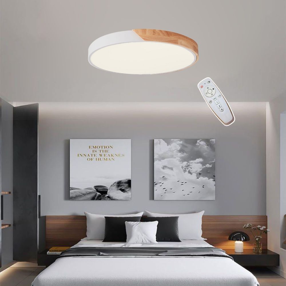 Protocol Lighting 光之饗宴 LED 50W木紋+白/調光-調色吸頂燈(附遙控器)