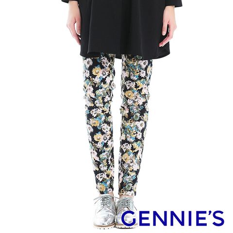 Gennies奇妮 渲染印花風格長褲(C4A08)