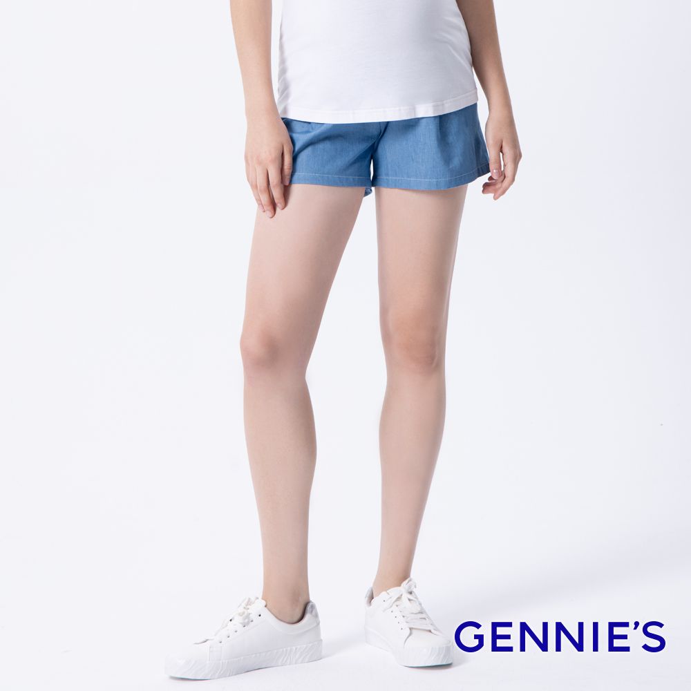 Gennies 奇妮 清新單寧短褲(淺藍)