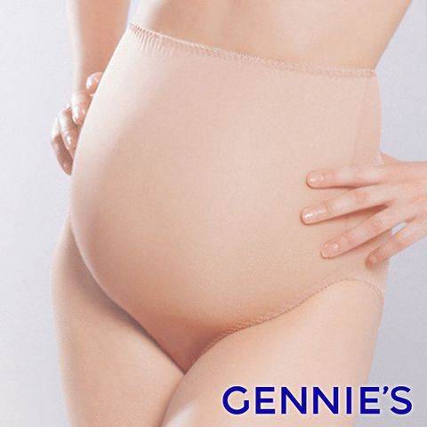 【Gennies奇妮】010系列-舒適彈性孕婦高腰內褲(膚TB07)