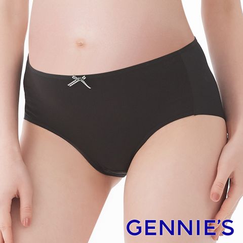 Gennies 奇妮 牛奶紗孕婦中腰內褲(黑)