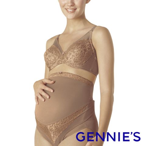 Gennies 奇妮 010系列-典雅大罩杯軟鋼圈哺乳內衣(咖T122)