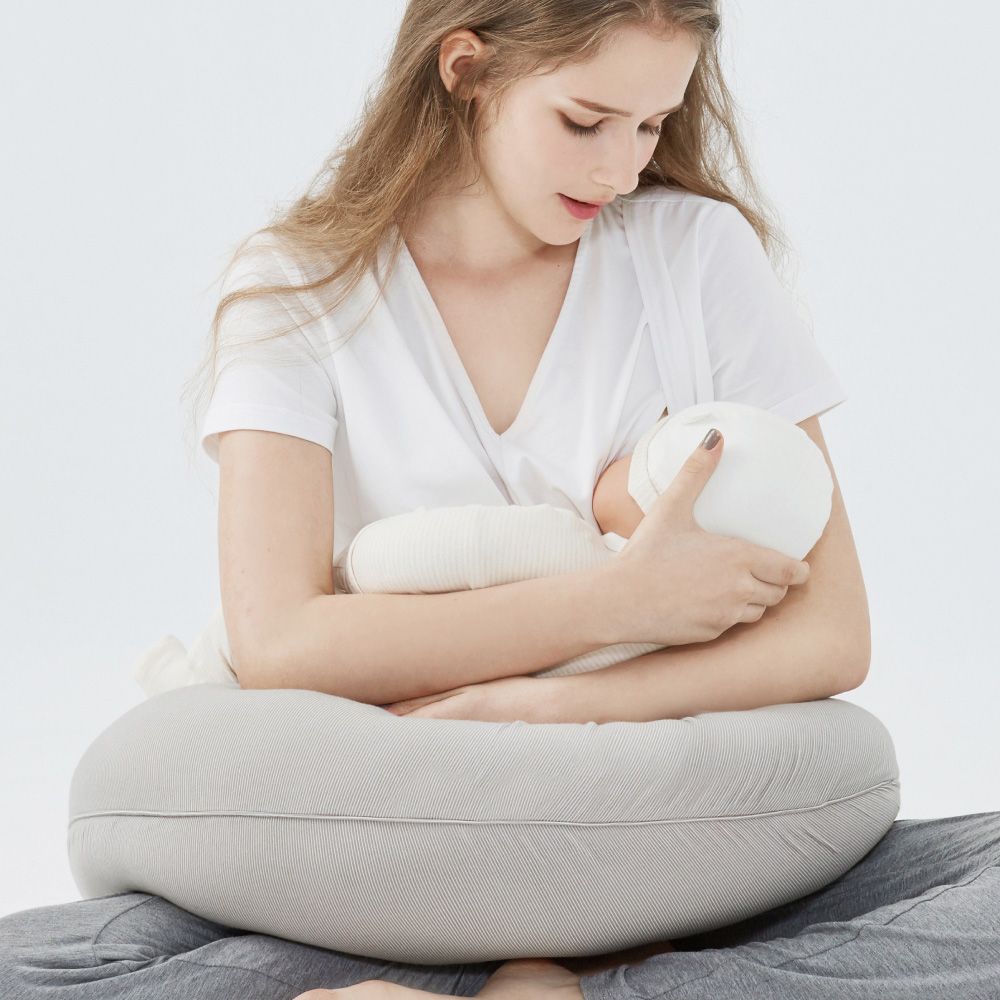 Gennies 奇妮 智能恆溫抗菌月亮枕(咖啡紗) 孕婦枕 哺乳枕 側睡枕