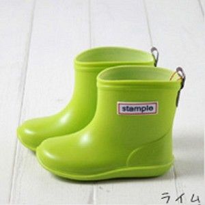 日本製 stample兒童雨鞋-萊姆綠