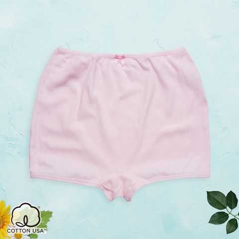 Anny pepe 女童純棉洞洞緹花四角褲-粉紅100~150 100%美國精梳棉