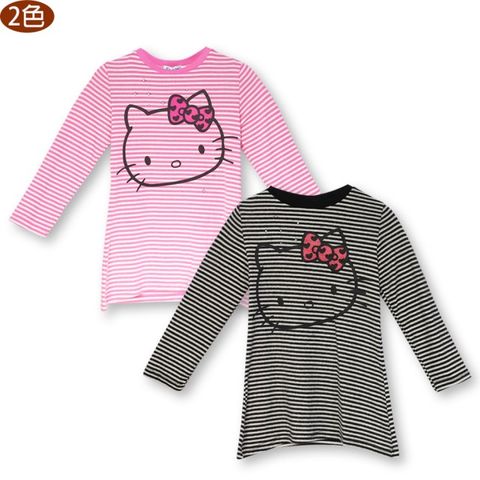 Hello Kitty凱蒂貓 親子裝 兒童洋裝 長袖衣服 上衣 T恤 適合身高110-170cm KT8160【小品館】