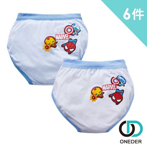 ONEDER 旺達 漫威系列男童二入三角褲014 x3組-6入組(正版授權品質保證)