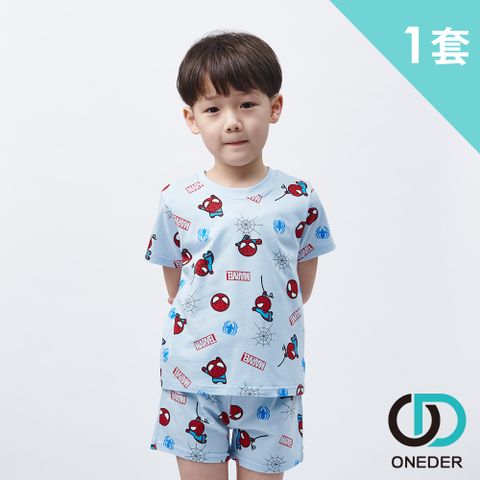 【ONEDER 旺達】蜘蛛人短袖家居套裝.睡衣-01(100%棉質獨家授權)
