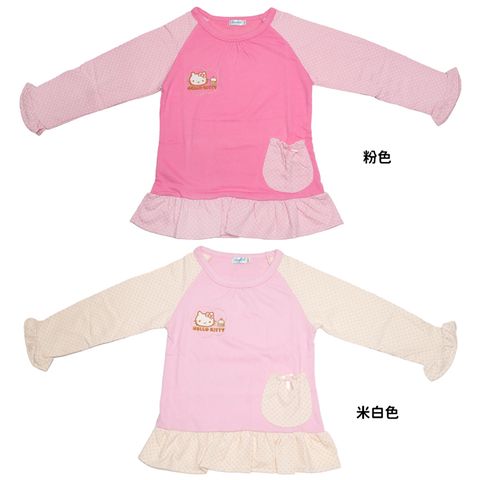 小品館 Hello Kitty凱蒂貓兒童洋裝 長袖衣服 上衣 T恤 KT6157