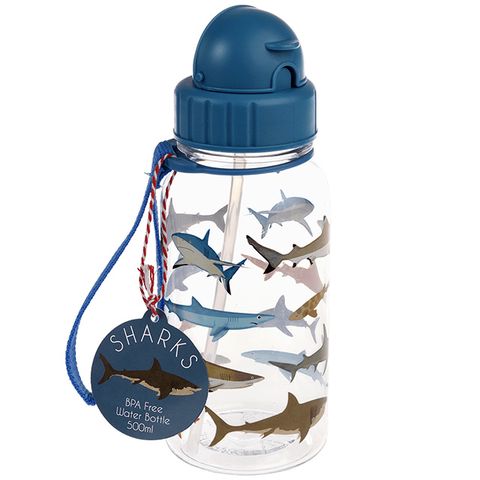 英國 Rex London 兒童Tritan™吸管水瓶_鯊魚(500ML)_RL29504