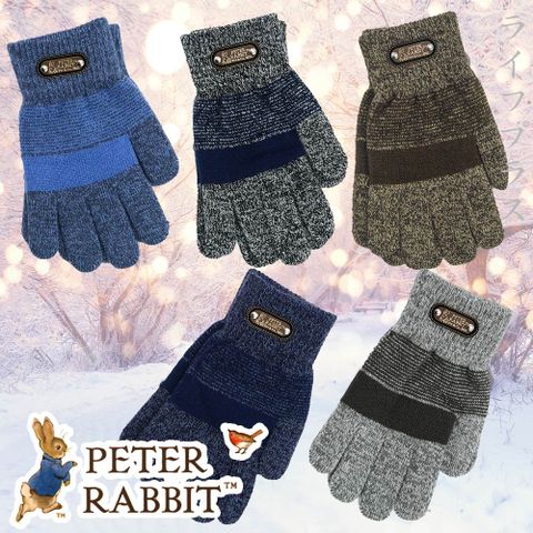 PETER RABBIT 比得兔 【一品川流】  兒童AB紗保暖針織手套-16.5cm-4雙入