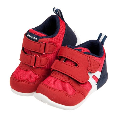 《布布童鞋》Moonstar日本暗紅色3E楦頭寶寶機能學步鞋(12~15公分) [ I0N111A ]