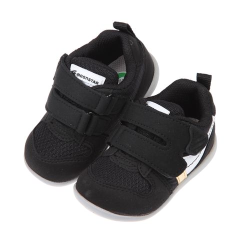《布布童鞋》Moonstar日本Hi系列黑金色寶寶機能學步鞋(12.5~15公分) [ I1ZS66D ]