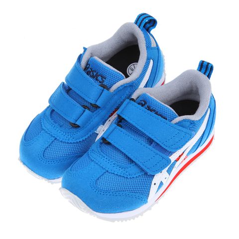 《布布童鞋》asics亞瑟士IDAHO寬版寶藍色兒童機能運動鞋(16~20公分) [ J2G236B ]
