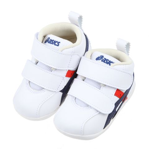 《布布童鞋》asics亞瑟士AMULEFIRST經典藍白寶寶機能學步鞋(12~13.5公分) [ J2T223B ]
