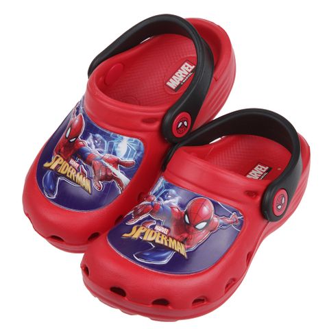 《布布童鞋》Marvel蜘蛛人黑色兒童電燈護趾涼鞋(16~20公分) [ B1B102D ]