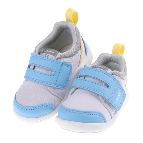 《布布童鞋》Combi灰藍乖寶寶NICEWALK成長機能學步鞋(12.5~15.5公分) [ S3F1BLJ ]