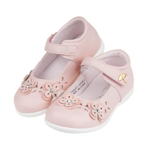 《布布童鞋》雨傘牌立體小花粉紅色寶寶公主鞋(14.5~17公分) [ M0T105G ]