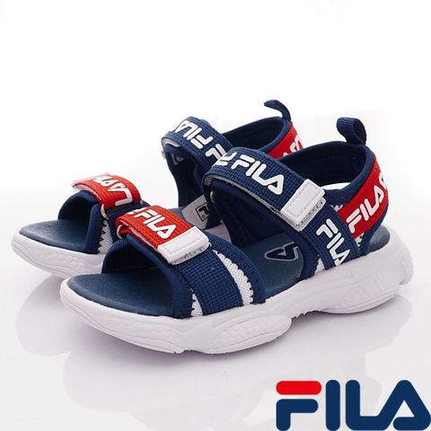 Fila 頂級童鞋-休閒運動涼鞋-2-S427V-123藍-16~22cm