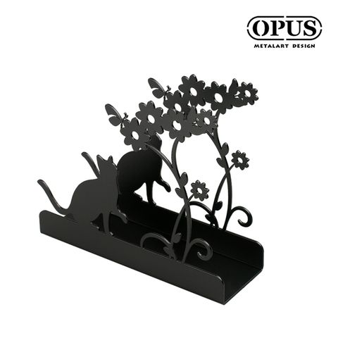 OPUS 東齊金工 歐式鐵藝信件架《貓咪》經典黑