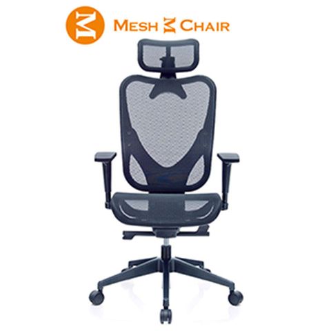 Mesh 3 Chair 崴美 華爾滋人體工學網椅-附頭枕(酷黑)