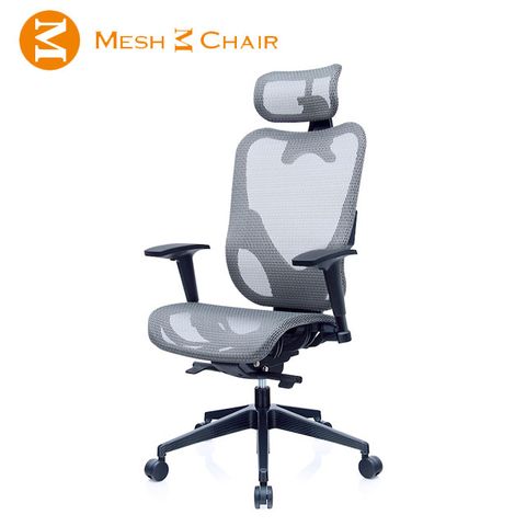 Mesh 3 Chair 崴美 華爾滋人體工學網椅-附頭枕(銀灰)