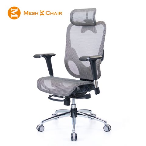 【Mesh 3 Chair】華爾滋人體工學網椅-精裝版(銀灰)