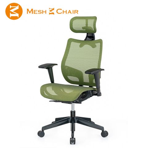 Mesh 3 Chair 崴美 恰恰人體工學網椅-附頭枕(蘋果綠)