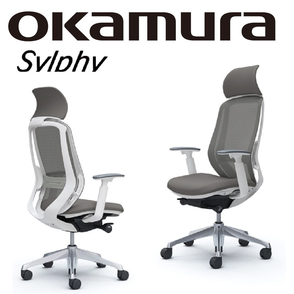 日本OKAMURA】Sylphy 人體工學概念椅(白框)(烏雲灰色)(腰靠) - PChome