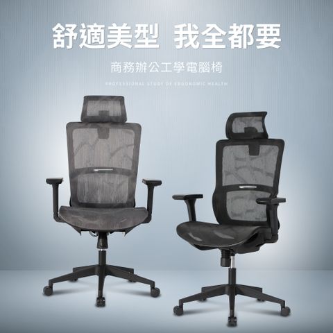 IDEA-仿生曲線護脊人體工學電腦椅-兩色可選