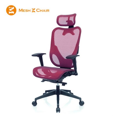 Mesh 3 Chair 崴美 華爾滋人體工學網椅-附頭枕(紅色)