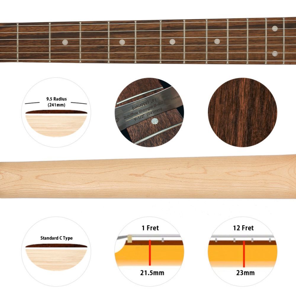 9.5 241mm(  -9-1/2 (241mm)1 Fret12 FretStandard C Type21.5mm23mm