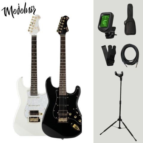 Mojolnir 魔捷尼爾 M50S 電吉他+琴架豪華組 共兩色 黑金/白金 (原廠公司貨 含原廠證書、配件包)